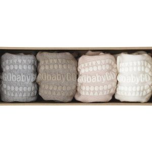 Box 4 meias Sola Antiderrapante Bambú Soft Pink
