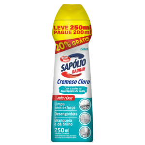 SAPONÁCEO CREMOSO SAPÓLIO RADIUM CLORO BOMBRIL 250ml