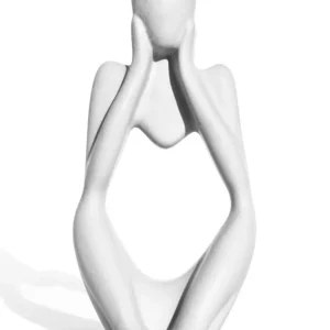 Estatua Decorativa Pensadora Ana 12,5cm Artesanal Em Cimento
