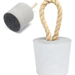 Calço de Porta em Concreto Redondo Fosco — Kit com 2
