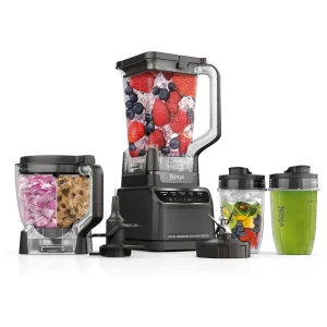 Sistema de Cozinha Ninja BR601AMZ 2 em 1 Liquidificador e Processador 1200W Cinza Escuro 120V