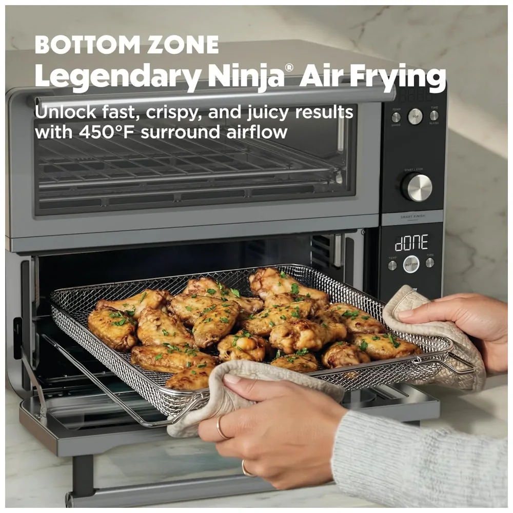 Forno de Bancada Ninja DCT801 Pro XL Zona Dupla 12 em 1 Aço Inox 120V - Image 8