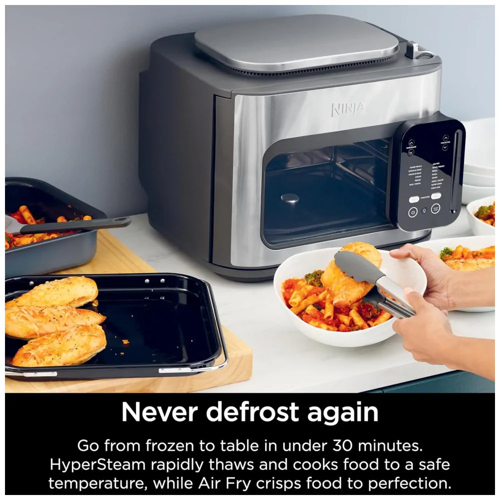 Air Fryer e Forno 14 em 1 Inclui 3 Acessórios com Controle Digital, 110V, Ninja SFP701, Cinza - Image 5