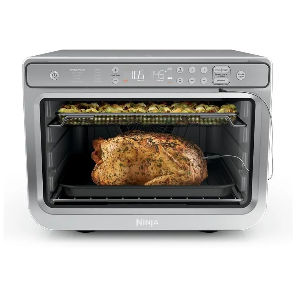 Forno Elétrico de Bancada de Convecção 10 em 1 com Função Air Fryer, Aço Inoxidável, 110V 1800W, Ninja Prestige Smart XL DT551
