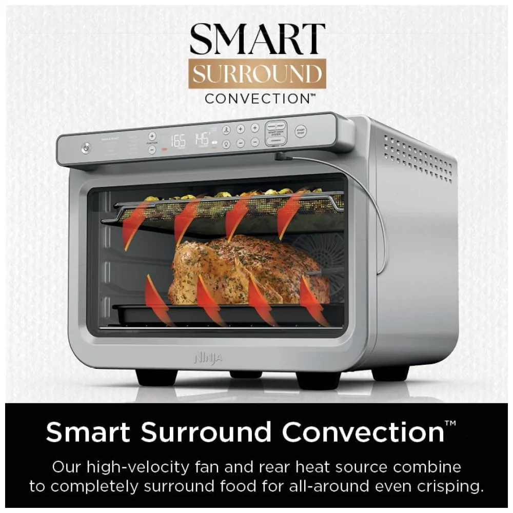Forno Elétrico de Bancada de Convecção 10 em 1 com Função Air Fryer, Aço Inoxidável, 110V 1800W, Ninja Prestige Smart XL DT551 - Image 7