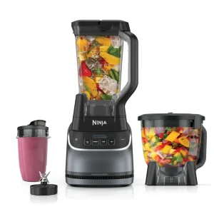 Liquidificador Ninja BP401 UltraCrush Sistema de Cozinha 3 em 1 1500W Processador Prata 120V