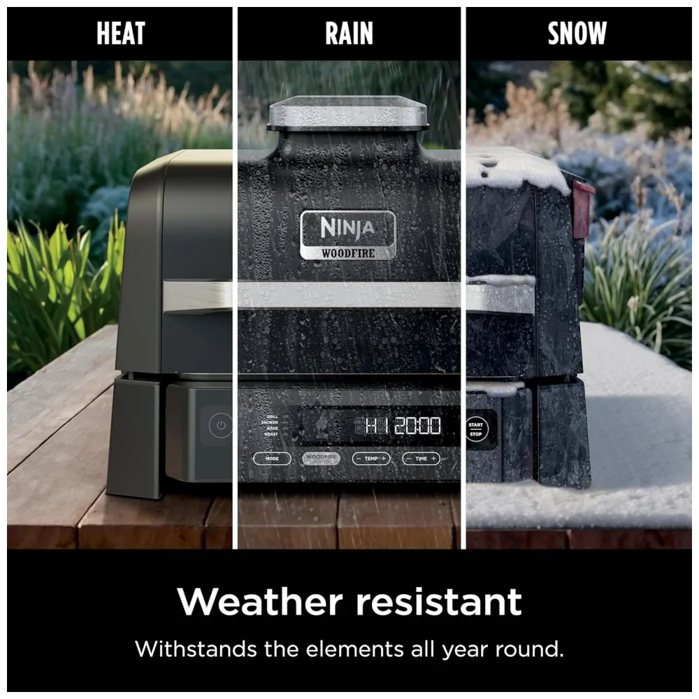 Grill Ninja OG301 Woodfire 4 em 1 Defumador Elétrico Externo Air Fryer 120V - Image 7