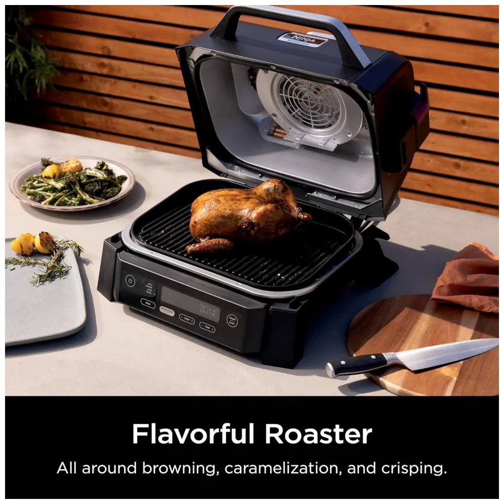 Grill Ninja OG301 Woodfire 4 em 1 Defumador Elétrico Externo Air Fryer 120V - Image 9