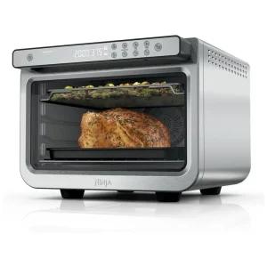 Forno Elétrico de Bancada Digital 10 em 1 com Função Air Fryer, Aço Inoxidável, 110V 1800W, Ninja Prestige Smart XL DT501