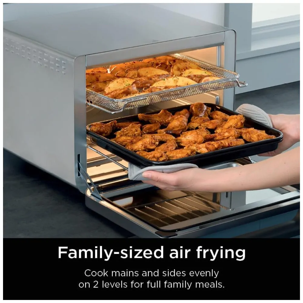 Forno Elétrico de Bancada Digital 10 em 1 com Função Air Fryer, Aço Inoxidável, 110V 1800W, Ninja Prestige Smart XL DT501 - Image 4