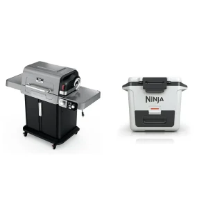Sistema de cocção externa Ninja FlexFlame com cooler rígido 30 L branco 5 em 1 110V