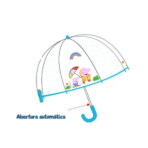 Guarda-Chuva Automático Peppa Pig Transparente 48cm