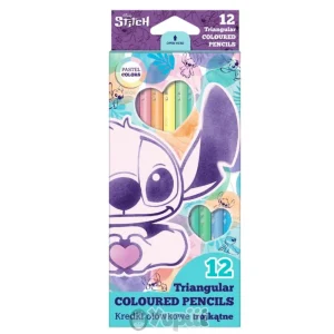 Lápis de Cor Pastel Triangular Stitch Disney “Love” 12unid.