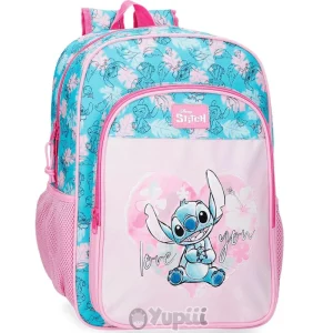 Mochila Escolar 2 fechos Stitch “Heart” 40cm