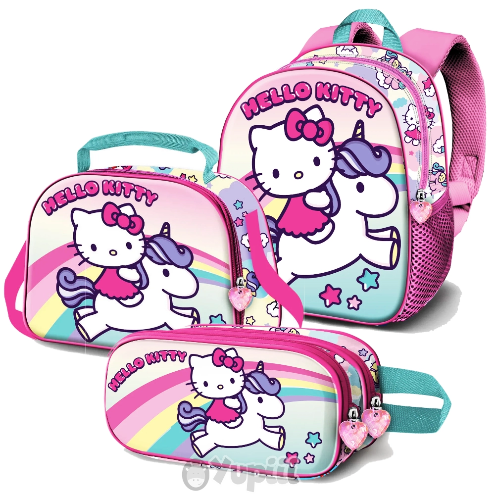 Conjunto Escolar Hello Kitty Unicórnio