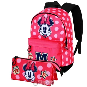 Conjunto Escolar Minnie Class Mochila 44cm + Estojo