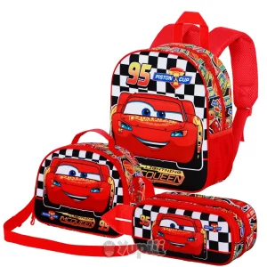 Conjunto Pré-Escolar Cars – Mochila + Lancheira + Estojo