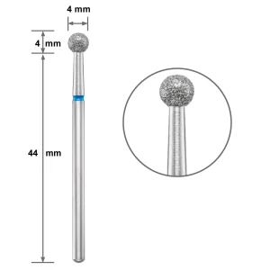PONTEIRA (BROCA) DIAMANTADA Duotti – BOLA 4 mm – GRÃO MÉDIO AZUL