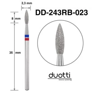 Ponteira Diamantada Duotti – FLAMA DUO (ponta aguda, 8 mm) – Diâmetro 2,3 mm - Image 2