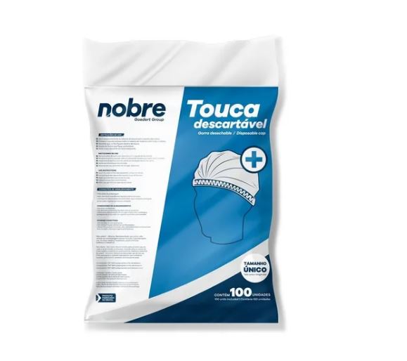 TOUCA DESCARTÁVEL NOBRE (pacote com 100 unidades)