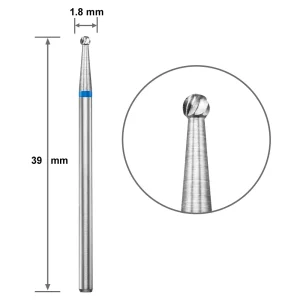 Ponteira (broca) de Tungstênio DUOTTI – MICRO-BOLA – AZUL – 1,8 mm