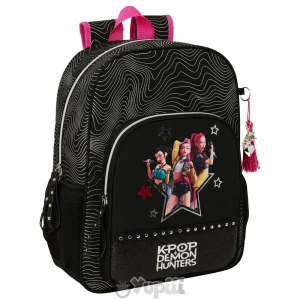 Mochila Escolar Guerreiras K-Pop Demon Hunters Energy 42cm Adaptável