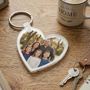 Porta-Chaves Coração Personalizado com Foto