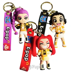 Porta-Chaves Guerreiras K-Pop Demon Hunters 3un.